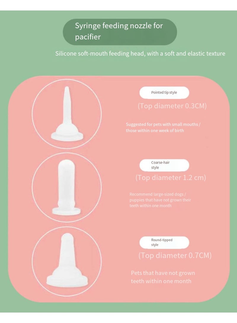 مجموعة تغذية الحيوانات الأليفة مع مزيج من الزجاجة والمحقنة، وحدة تغذية الأدوية للقطط الصغيرة والجراء لمنع الاختناق - Image 3